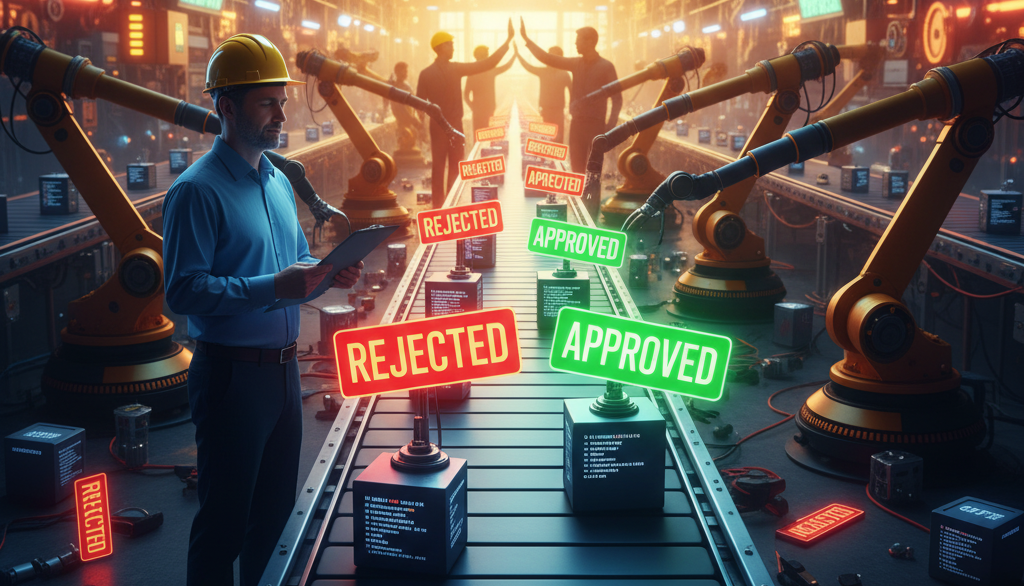 Inspector at the end of the line